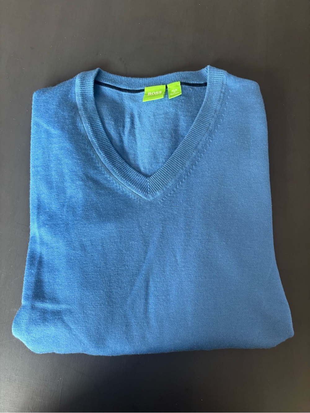Boss Men's V-Neck Sweater in Blue